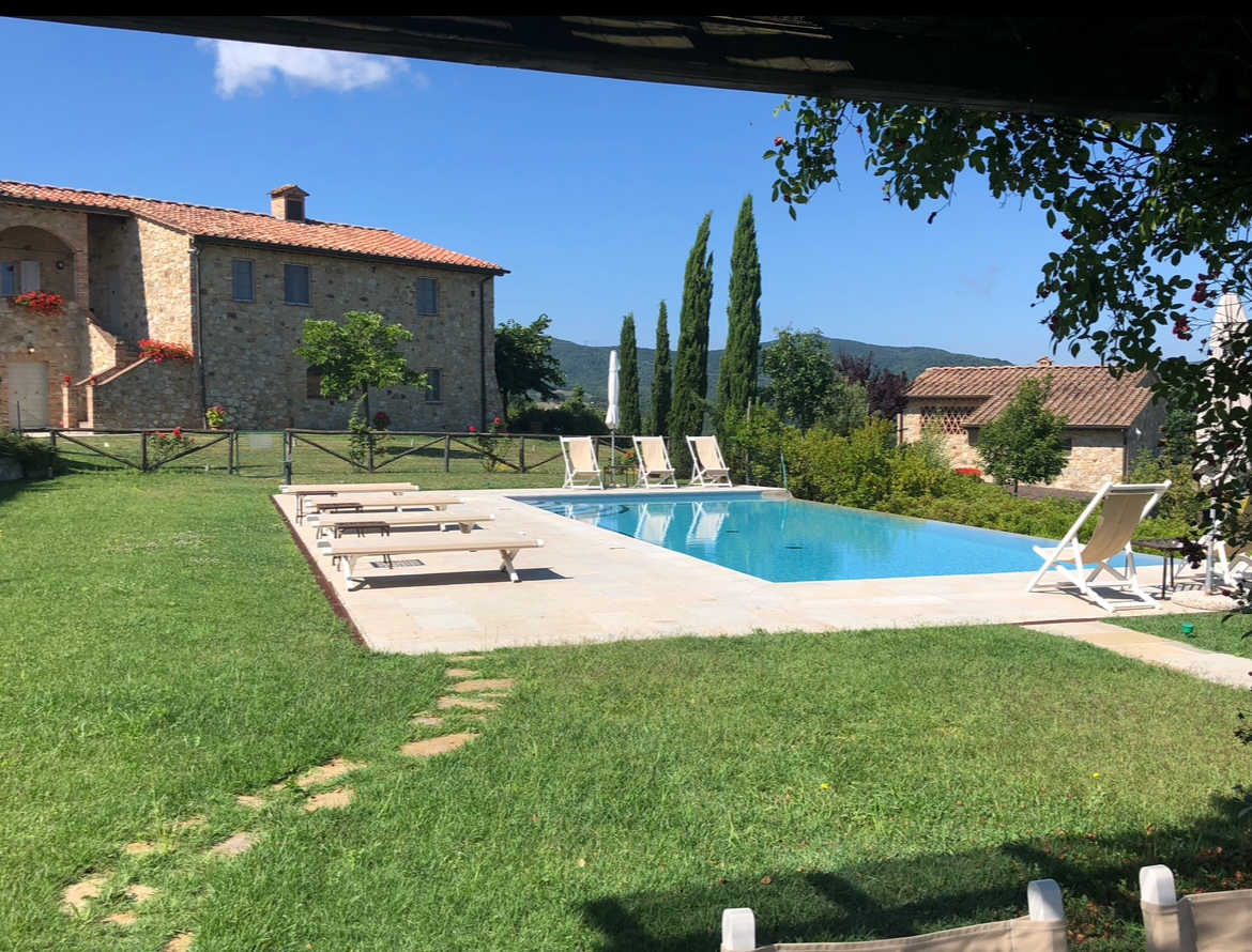 Tuscan sunset over the rooftops